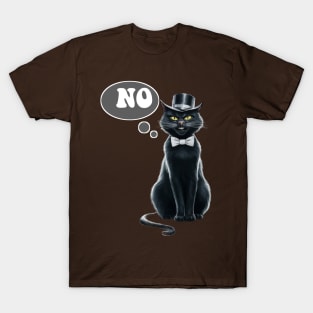 Black Cat says no T-Shirt